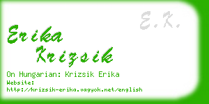 erika krizsik business card